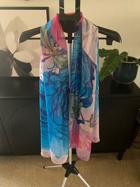 Vintage Colorful Floral Scarf